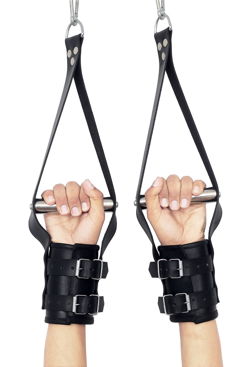 Leather Suspension Bondage Wrist Cuffs