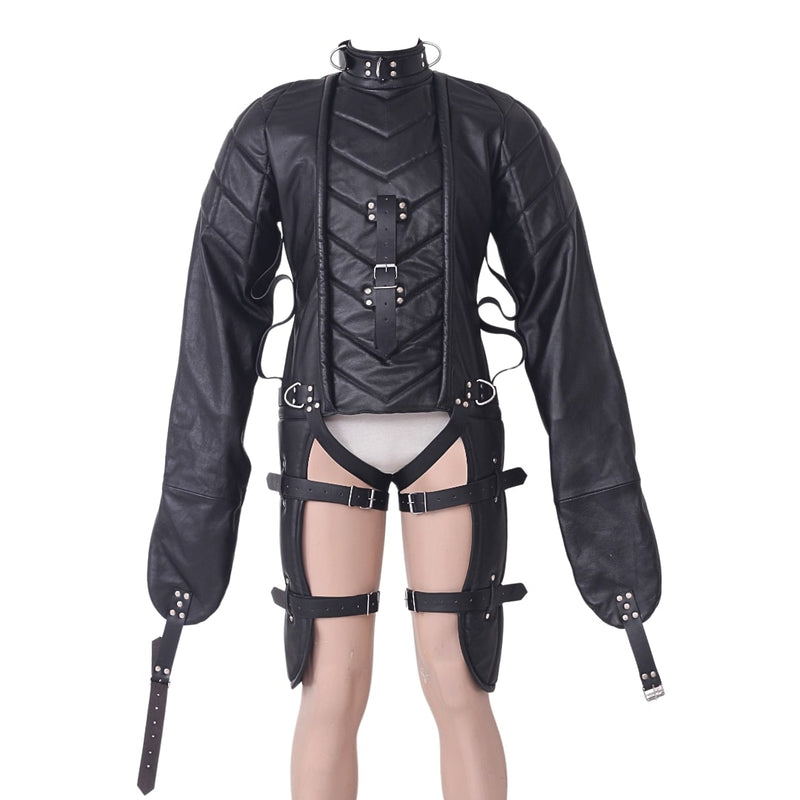Leather Straitjacket Bondage, Leather Straight Jacket, straight jacket bdsm, leather straitjackets, leather restraining bondage straitjacket