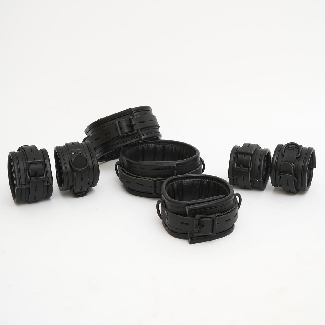 Premium Leather Bondage Handcuffs With Black Piping, bdsm handcuffs, leather handcuffs, bondage cuffs