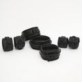 Premium Leather Bondage Handcuffs With Black Piping, bdsm handcuffs, leather handcuffs, bondage cuffs