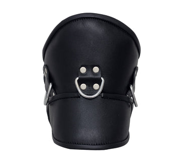 Genuine Leather Bondage Posture Collar with Dual Straps