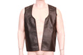 leather camping vest, leather vest, handcrafted leather vest, leather bondage vest, leather bdsm vest
