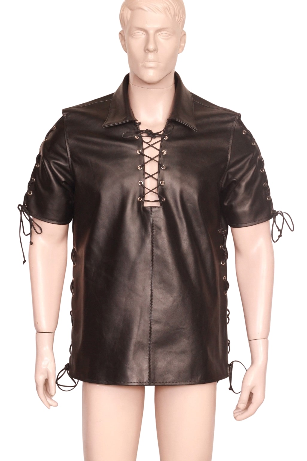 leather shirt, gay leather shirt, leather shirt bdsm, bondage leather shirt