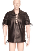 leather shirt, gay leather shirt, leather shirt bdsm, bondage leather shirt