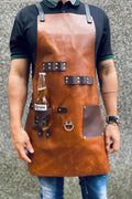 leather apron, leather chef apron, leather bbq apron, Leather Bartender Aprons 