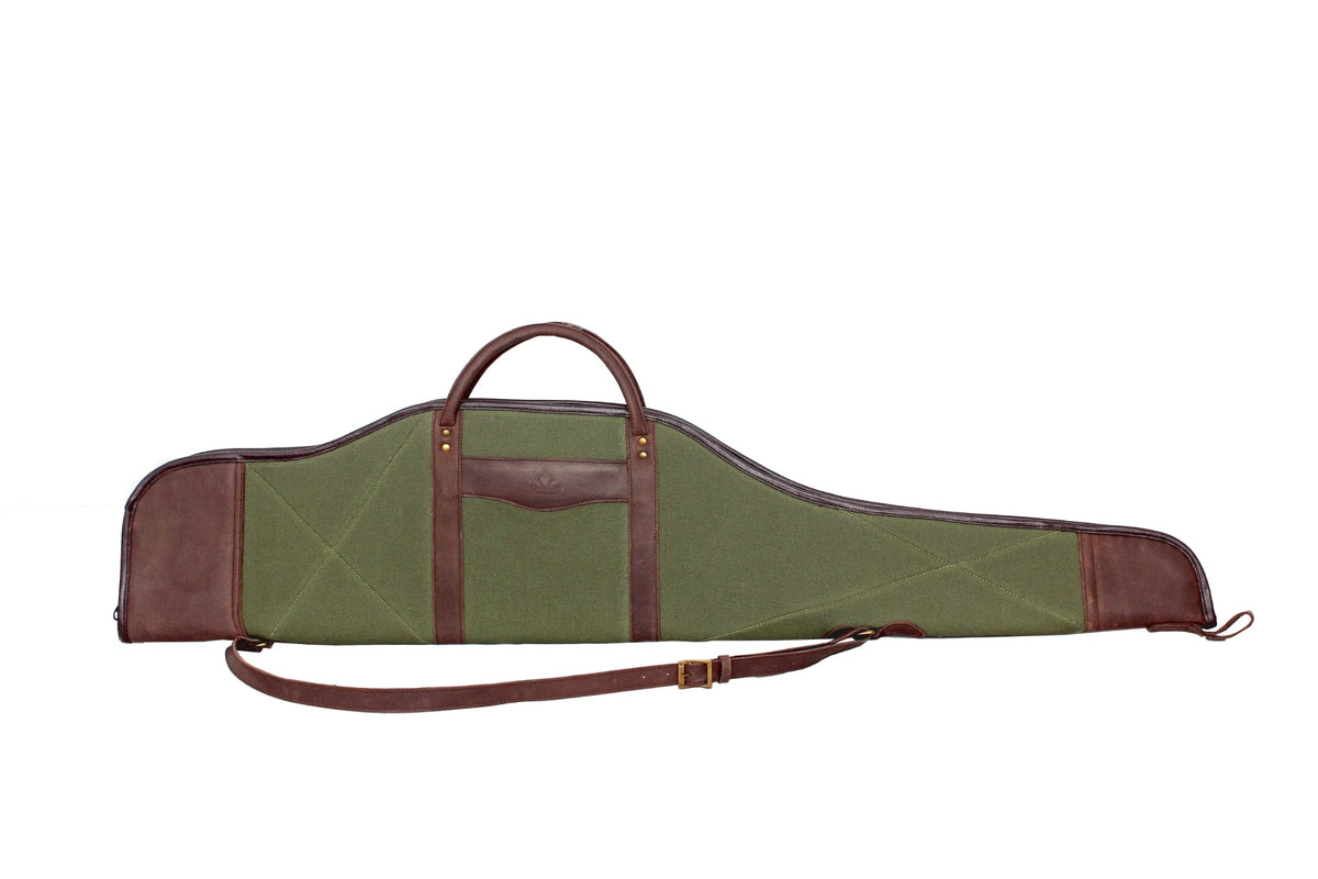 Handcrafted Waxed Canvas and Leather Rifle Case