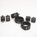 Handmade 7 Pcs Set Leather Bondage Cuffs, leather handmade cuffs, 7 Pcs set leather cuffs, bdsm cuffs, leather cuffs, bondage leather cuffs