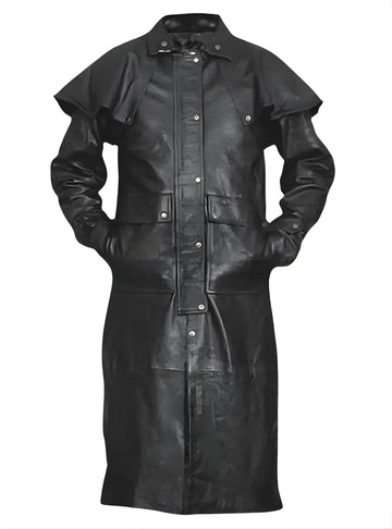 Leather Trench Coat Men's