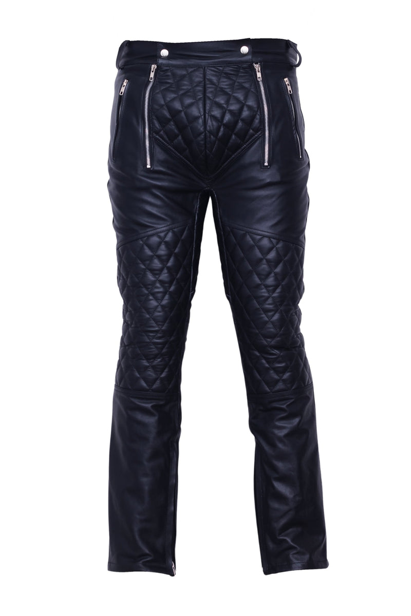 leather pants, leather BDSM Pants, Leather Bondage Pants, Gay Leather Pants, Leather pants mens, quilted leather pants