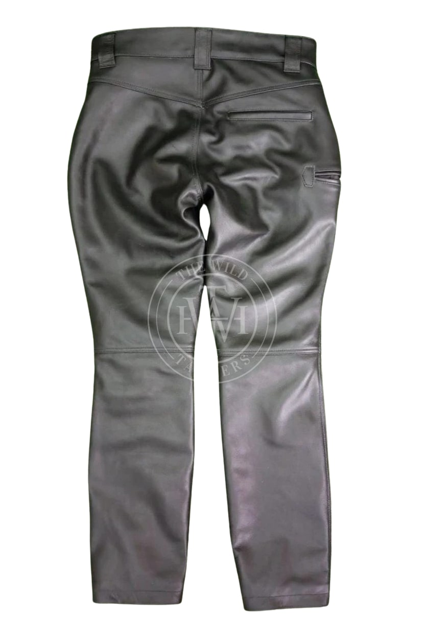 Men's Genuine Leather Pants, view 4