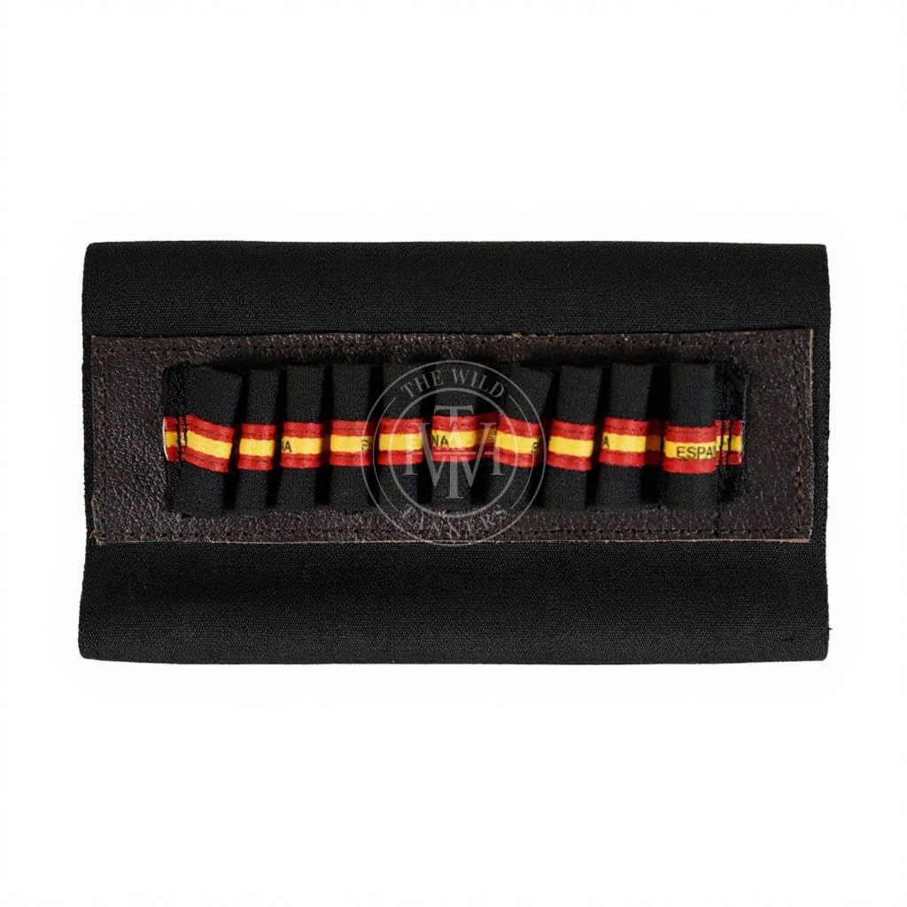 leather bullet band for hunting, leather bullet holder