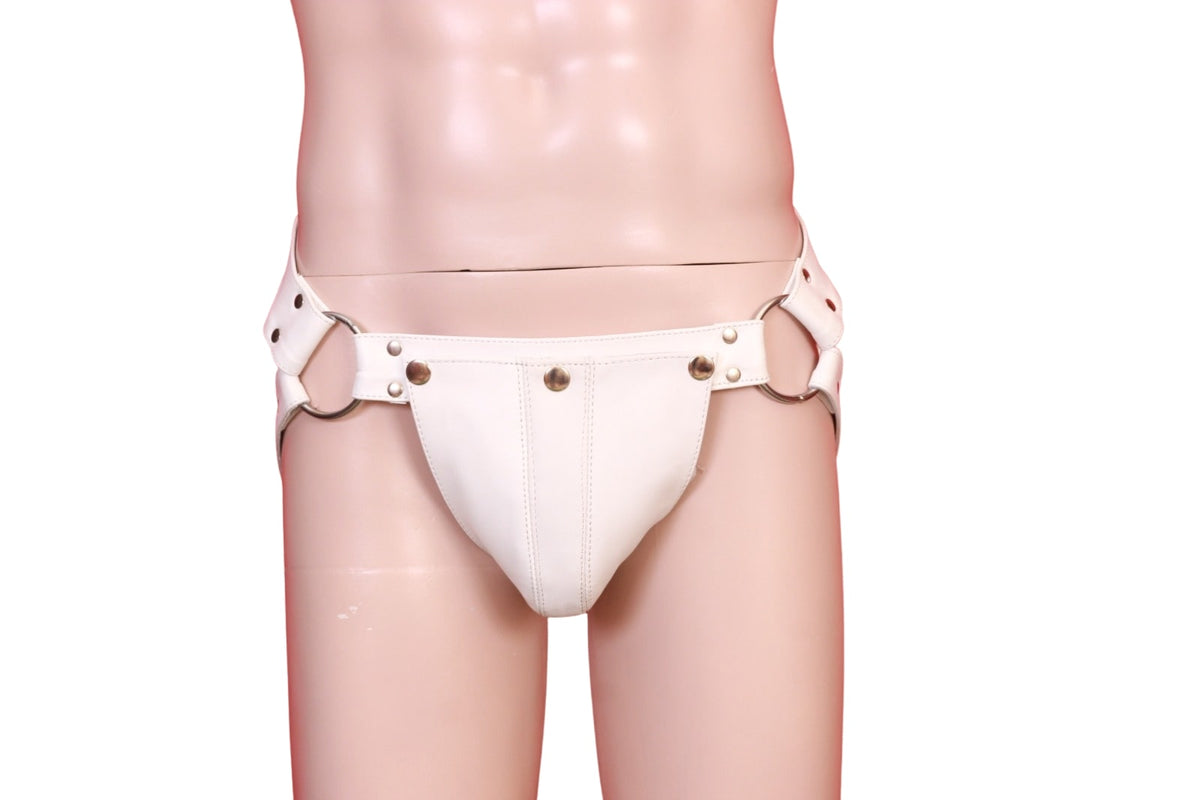 Soft Leather Jockstrap with Removable Codpiece
