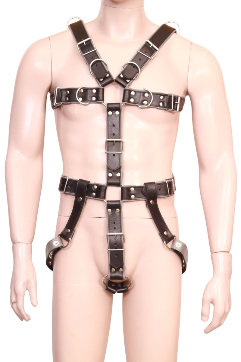 Genuine Gay Leather Full Body Harness