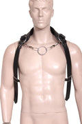 Model wear a Leather Shoulder Harness - front image