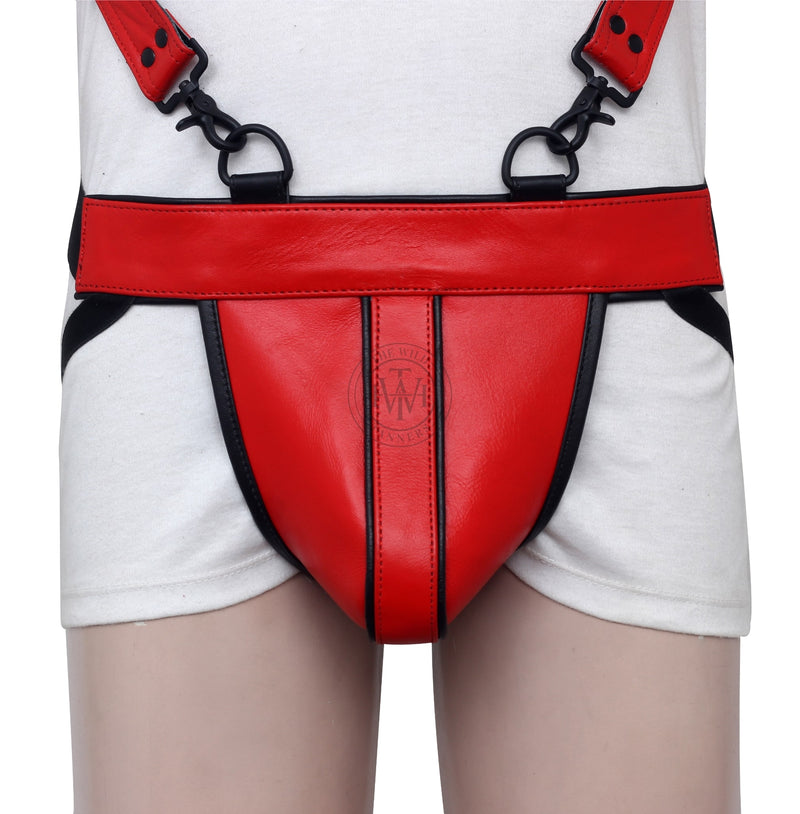 Genuine Leather Bondage Harness With Adjustable Straps