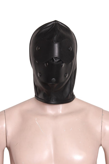Genuine Leather Bondage Hood