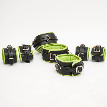 7 Pcs Leather BDSM Wrist Restraints Cuffs