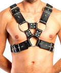 gay leather chest harness, leather chest harness, leather harness