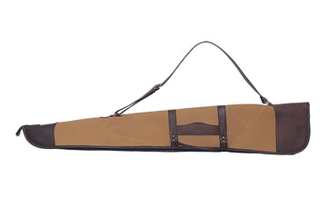 Waxed Canvas Shotgun Leather Case