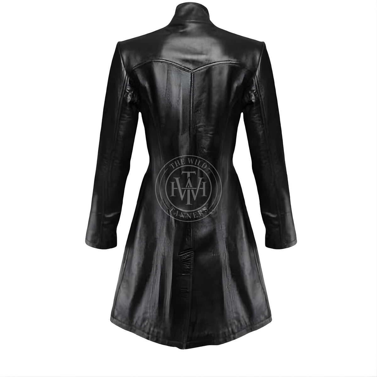 Genuine Leather Stylish Trench Coat For Women, view 2