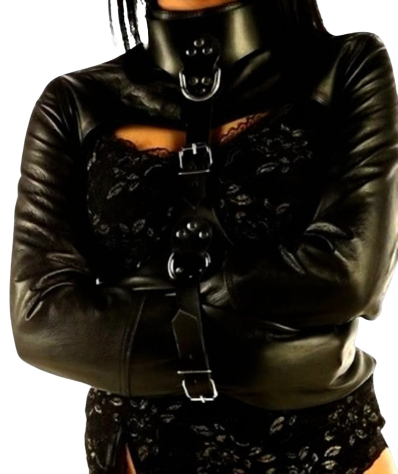 Leather Straitjacket Bondage, Leather Straight Jacket, straight jacket bdsm, leather straitjackets