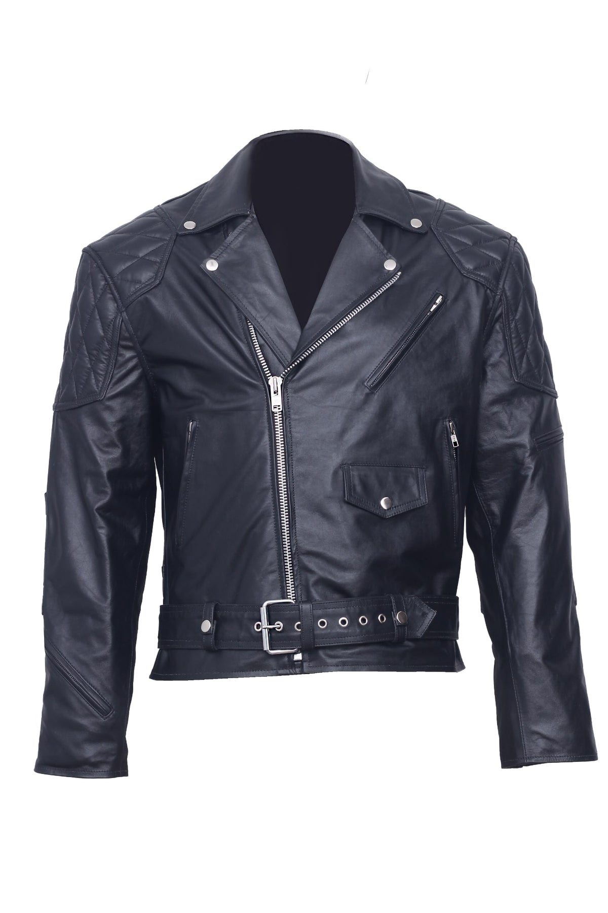 Premium Mens Leather Motorcycle Jacket