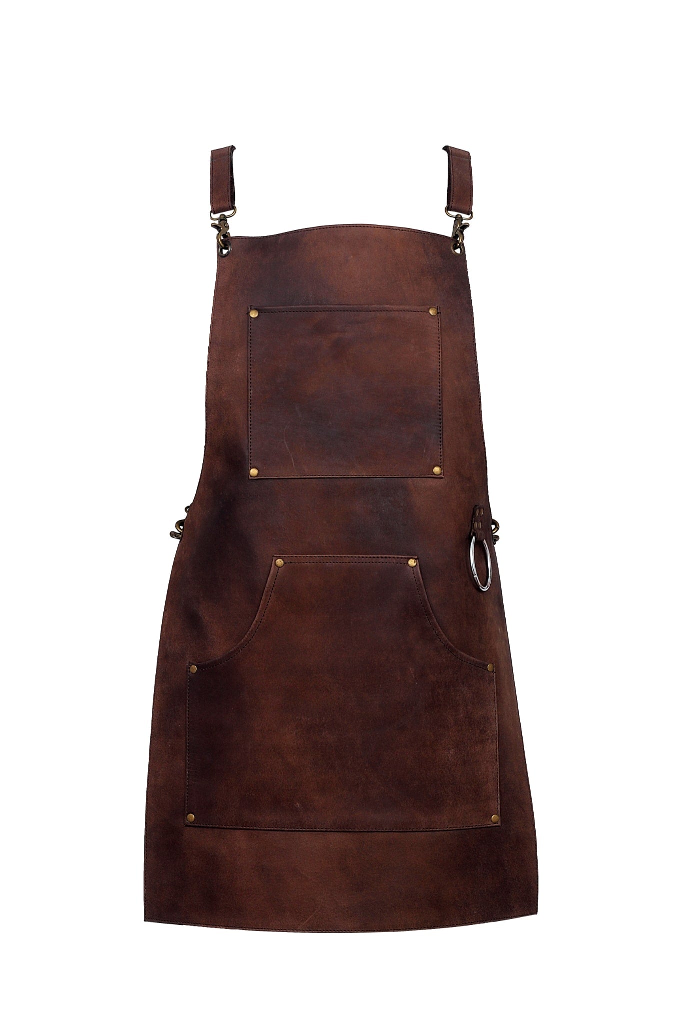 leather work apron, professional leather apron, Cross Back Leather apron, leather apron with towel strap, work aprons