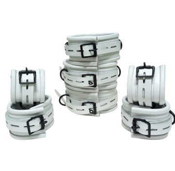 7 Pcs Set Leather Bondage Cuffs