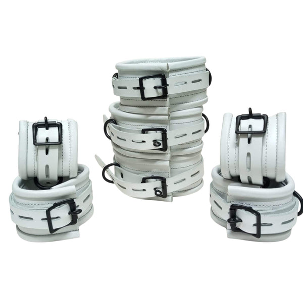 7 Pcs Set Leather Bondage Cuffs