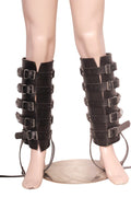 leather leg binders, leg binders, leather restraints, leather suspension cuffs