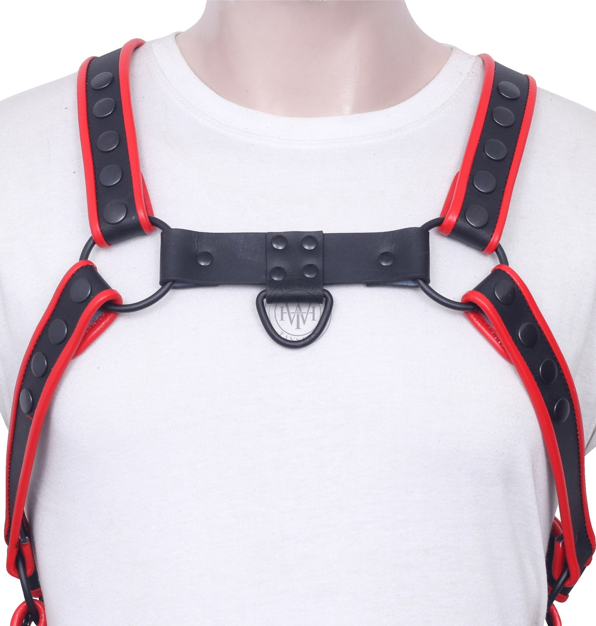 Men's leather body harness and jockstrap, view 7