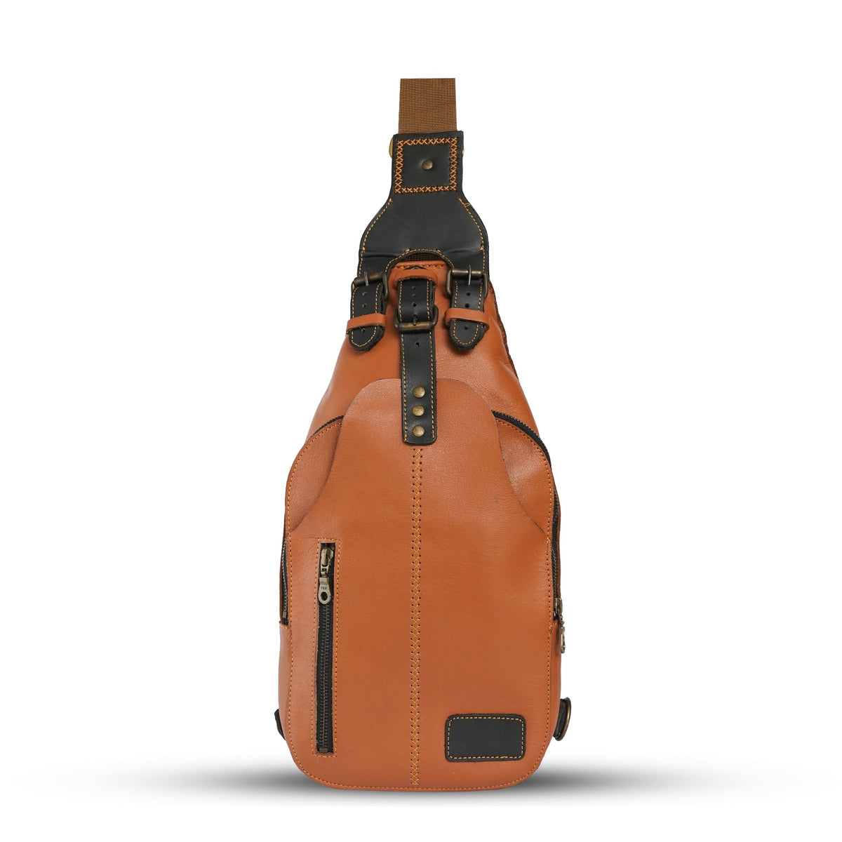 Men's classic leather sling bag