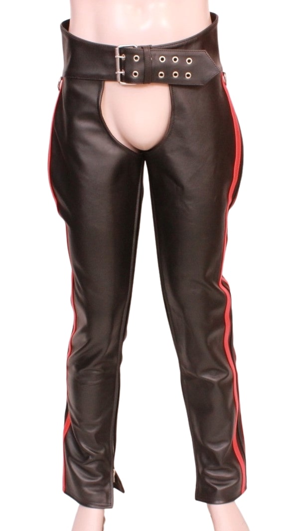 leather chaps, leather BDSM chaps, leather bondage chaps, gay leather chaps, leather chaps mens, leather assless steampunk chaps