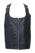 leather vest, gay leather vest, leather vest bdsm, bondage leather vest,
