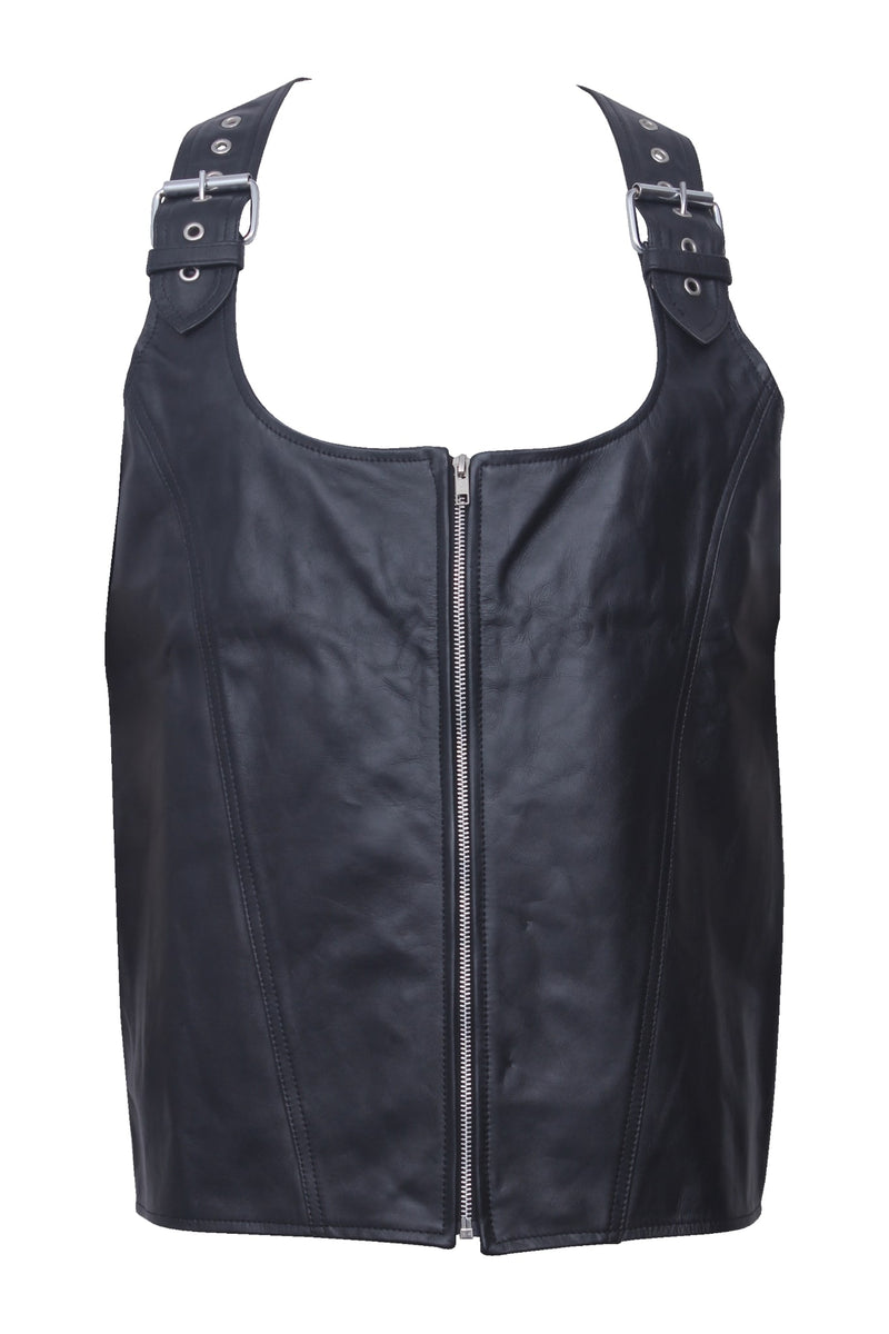 leather vest, gay leather vest, leather vest bdsm, bondage leather vest,