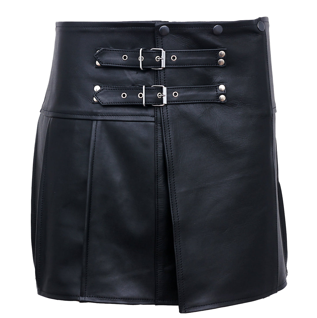 Seductive Pleated Leather Kilt For Men