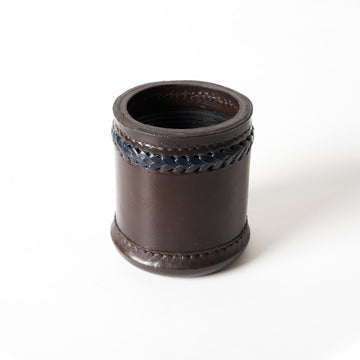 Antique Leather Dice Cup