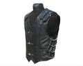 leather vest, gay leather vest, leather vest bdsm, bondage leather vest, leather vest with chains