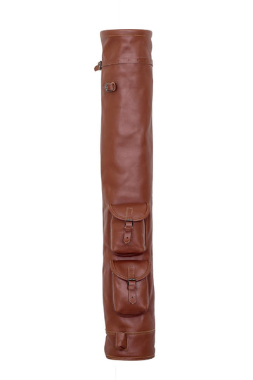 Classic Brown Leather Golf Bag