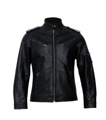 Premium Quilted Leather Jacket For Mens