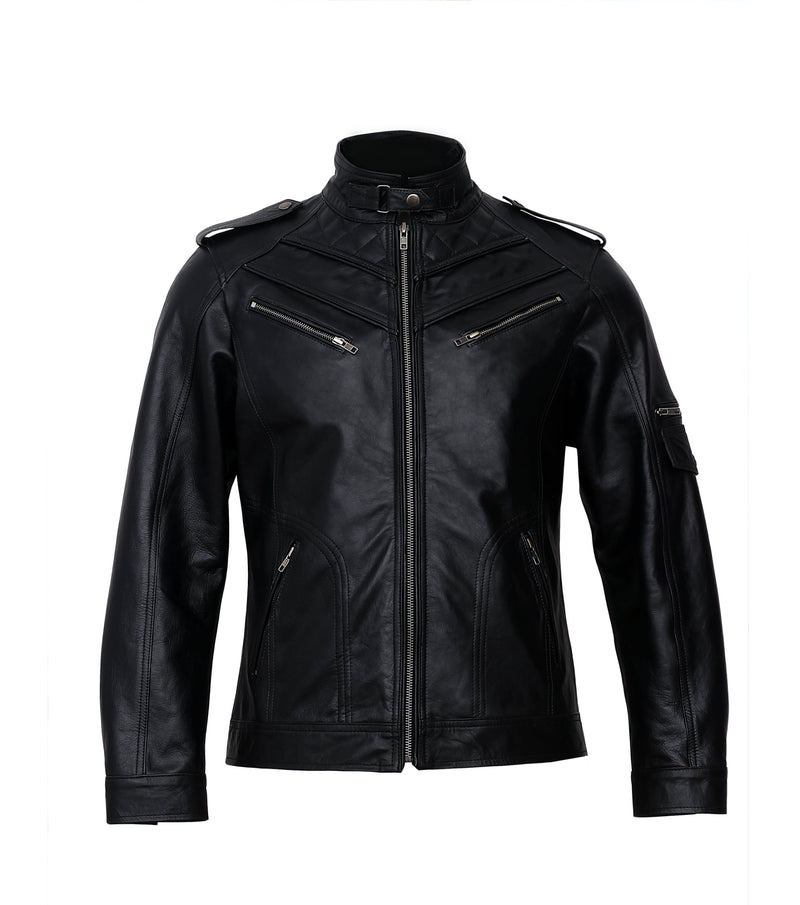 leather jacket, leather zipper jacket, genuine leather jacket, leather biker jacket, 