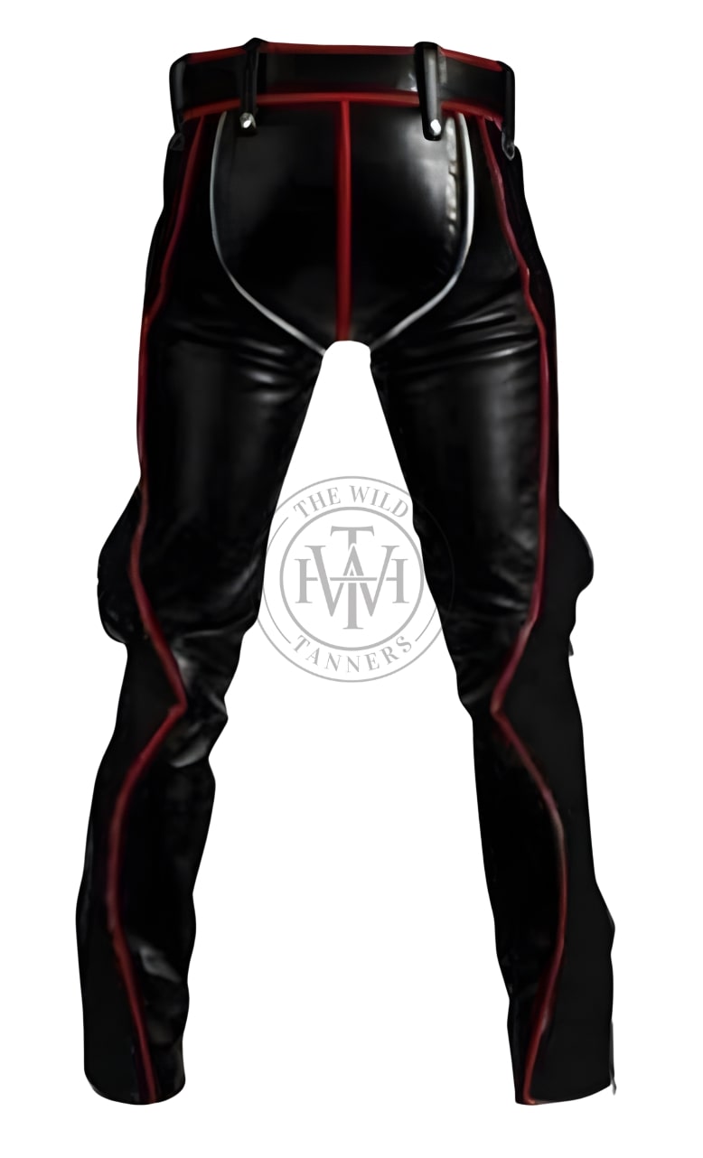 leather pants, leather BDSM pants, leather bondage pants, gay leather pants, leather pants mens