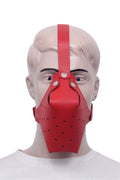 bdsm puppy muzzle, leather puppy play muzzle, bondage puppy hood muzzle, fetish leather dog muzzle mask