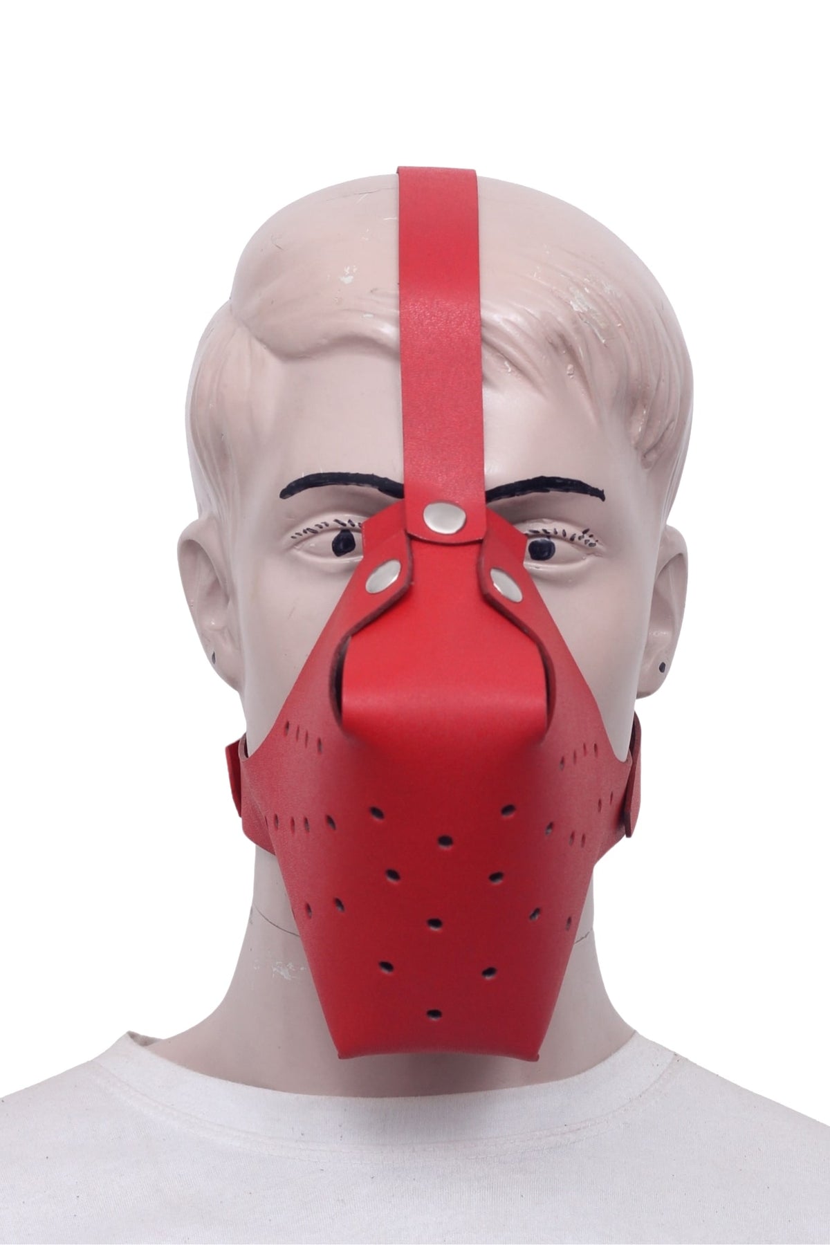 Leather puppy play muzzle mask