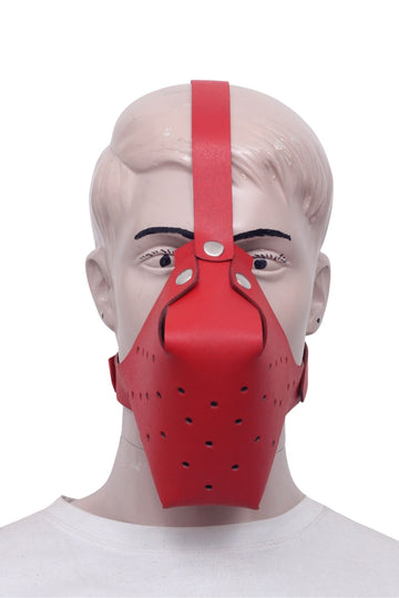 Leather puppy play muzzle mask