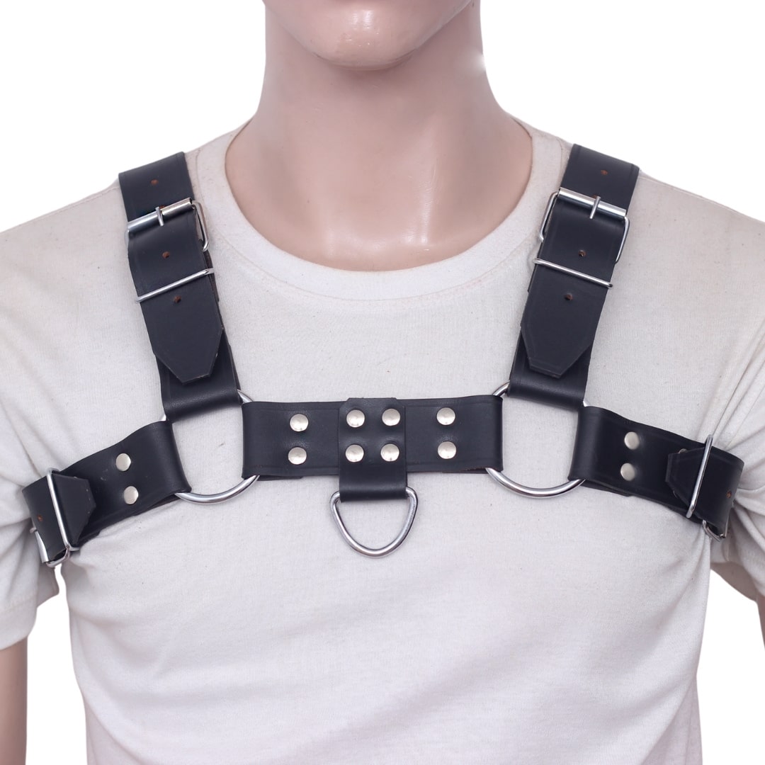 Leather Chest Harness for Bold Fashion