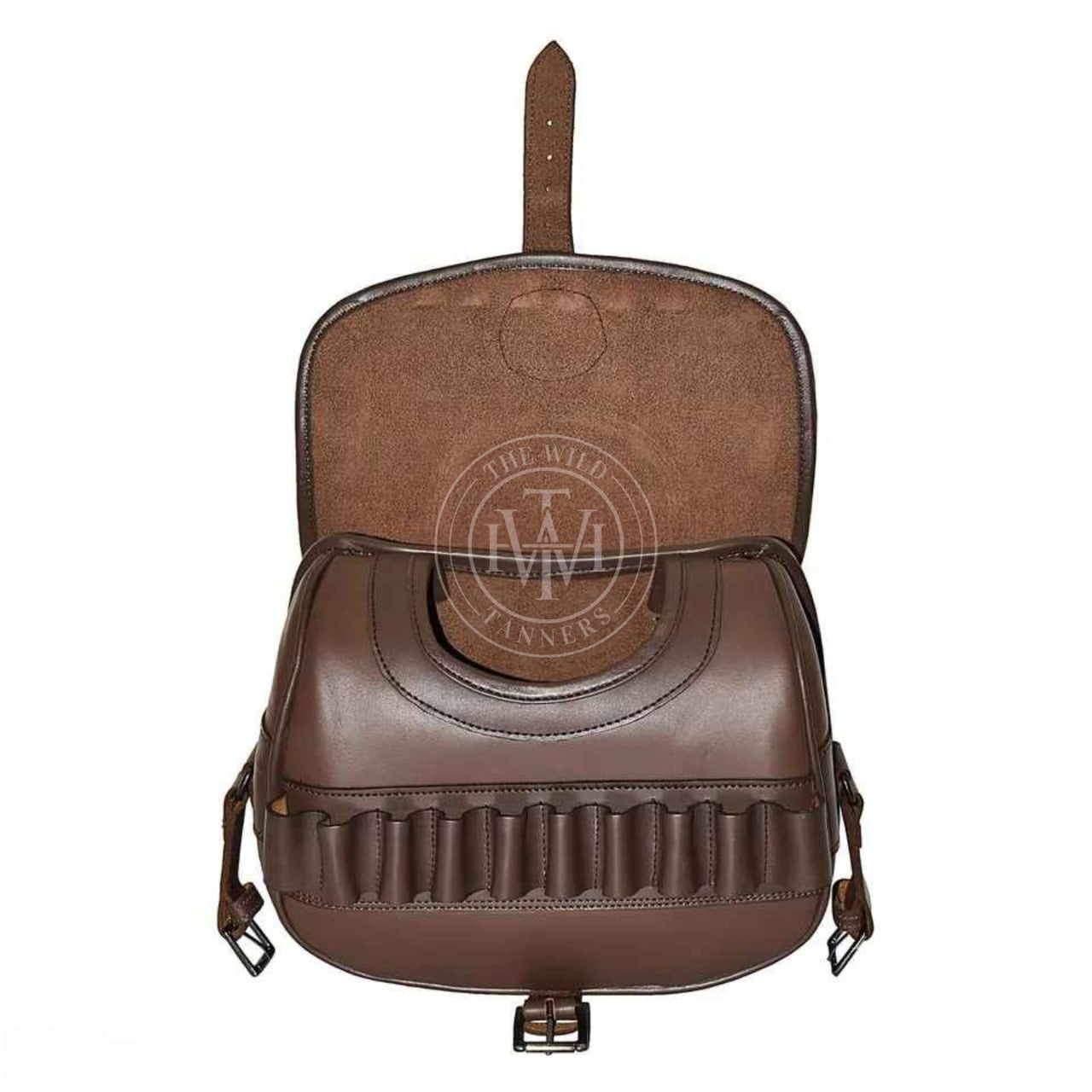 leather hunting speed bag, leather cartridge bag, ammo carrier , Leather Hunting Bag