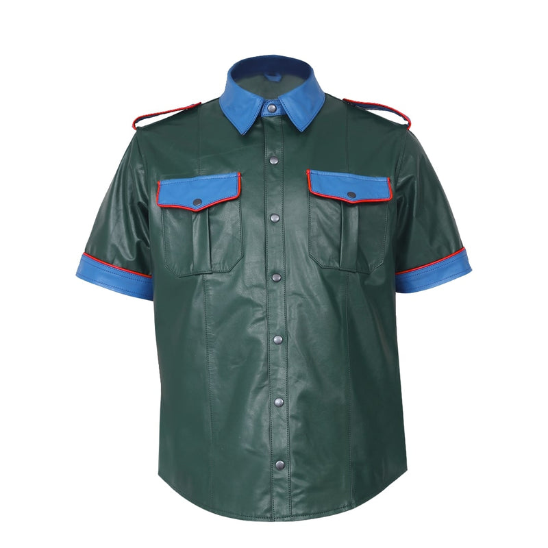 leather shirt, gay leather shirt, leather shirt  bdsm, bondage leather shirt