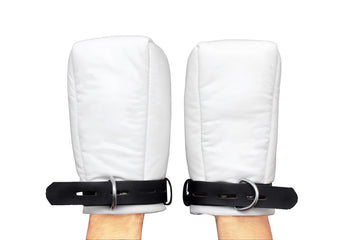 Leather Fist Restraints Bondage Mittens