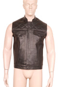 leather vest, gay leather vest, leather vest bdsm, bondage leather vest